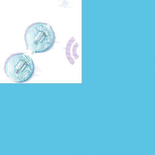 Виброшарики с дистанционным управлением JOS LUCIA, силикон, голубой, ø3,5 см