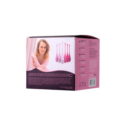 Набор вагинальных шариков Eromantica K-ROSE, силикон, розовый, 6 шт Набор вагинальных шариков Eromantica K-ROSE, силикон, розовый, 6 шт