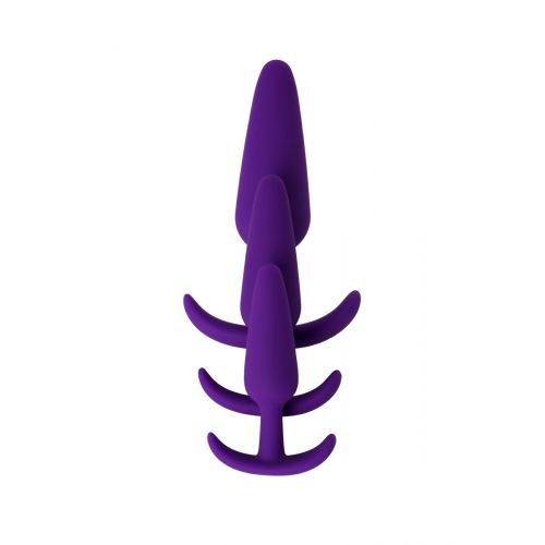 Набор анальных втулок TOYFA A-toys, Силикон,  Фиолетовый, 3  шт.