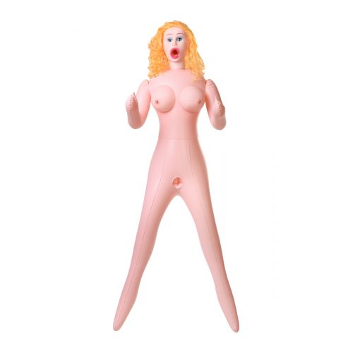Кукла надувная Celine с реалистичной головой, блондинка, с тремя отверстиями, TOYFA Dolls-X, кибер в