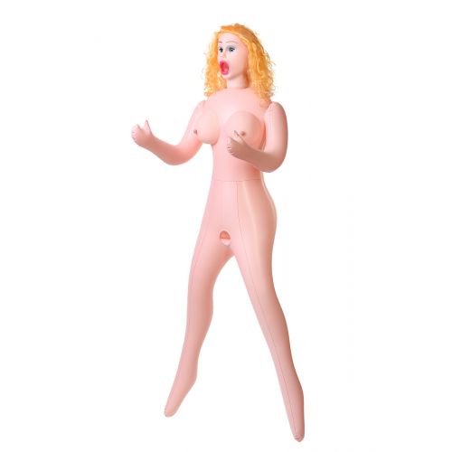 Кукла надувная Celine с реалистичной головой, блондинка, с тремя отверстиями, TOYFA Dolls-X, кибер в