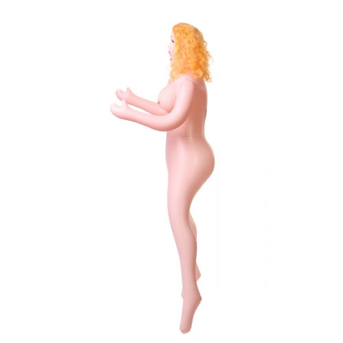 Кукла надувная Celine с реалистичной головой, блондинка, с тремя отверстиями, TOYFA Dolls-X, кибер в