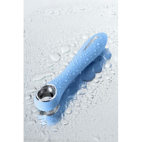 Вибратор с электростимуляцией PHYSICS GALVANI VIBE, силикон, голубой, 21 см