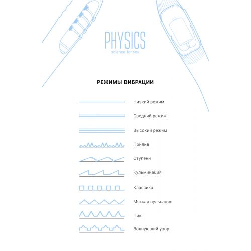 Вибратор с электростимуляцией PHYSICS GALVANI VIBE, силикон, голубой, 21 см