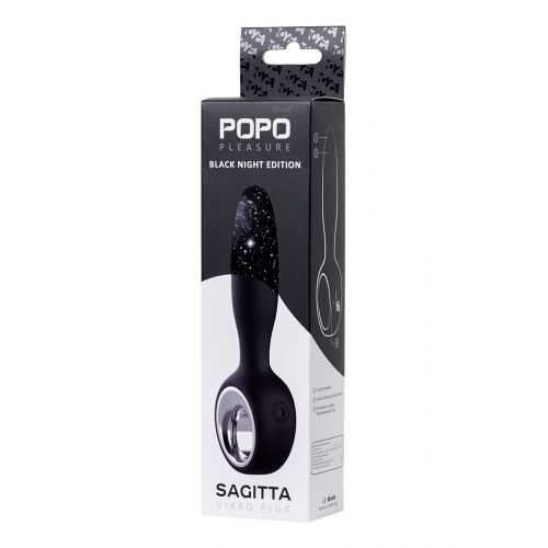 Анальный вибро-стимулятор POPO Pleasure by TOYFA Sagitta, силикон, черный, 9 см Анальный вибро-стимулятор POPO Pleasure by TOYFA Sagitta, силикон, черный, 9 см
