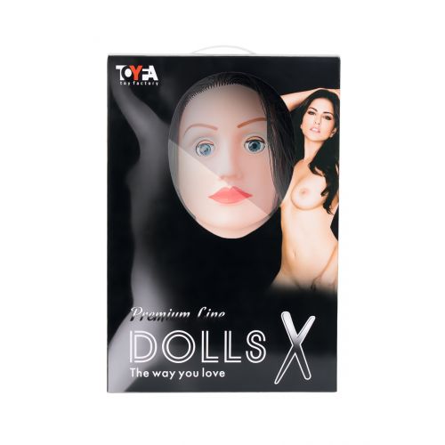 Кукла надувная Kaylee с реалистичной головой, брюнетка, TOYFA Dolls-X, кибер вставка вагина – анус,