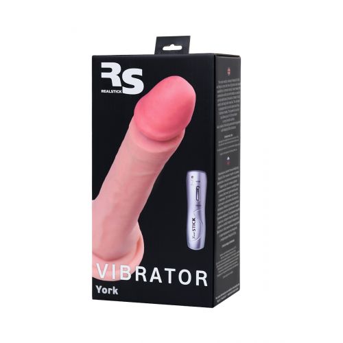 Реалистичный вибратор TOYFA RealStick Elite Vibro, телесный, 7 режимов вибрации, 21 см