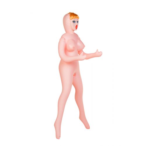 Кукла надувная Olivia, блондинка, TOYFA Dolls-X Passion, с тремя отверситями, кибер вставка: вагина-