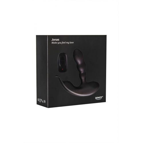 Стимулятор простаты Levett Jonas с пультом ДУ, силикон, чёрный