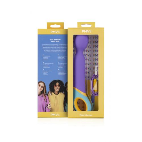 Нереалистичный вибратор PMV Base - Wand фиолетовый, 24 см.