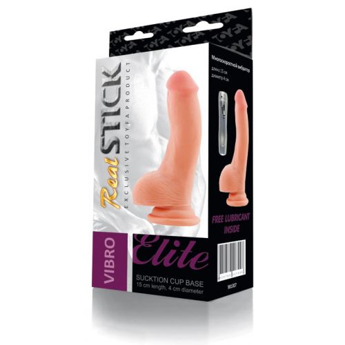 Реалистичный вибратор на присоске TOYFA RealStick Elite, телесный, 15 см