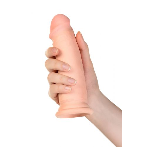 Реалистичный вибратор TOYFA RealStick Elite Vibro, телесный, 7 режимов вибрации, 18 см