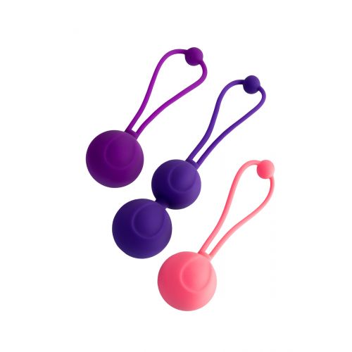 Набор вагинальных шариков LEROINA by TOYFA Bloom, силикон, фиолетово-розовый