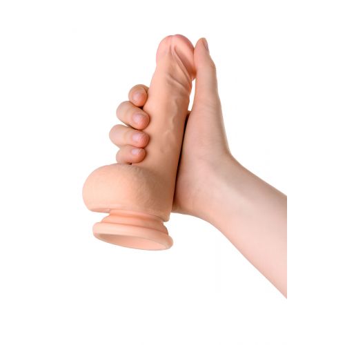 Реалистичный вибратор TOYFA RealStick Elite Vibro, телесный, 7 режимов вибрации, 18,5 см