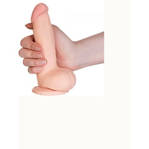 Реалистичный вибратор TOYFA RealStick Elite Vibro, телесный, 7 режимов вибрации, 18,5 см