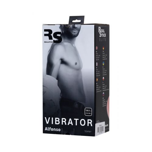 Реалистичный вибратор TOYFA RealStick Elite Vibro, телесный, 7 режимов вибрации, 18,5 см