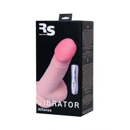 Реалистичный вибратор TOYFA RealStick Elite Vibro, телесный, 7 режимов вибрации, 18,5 см