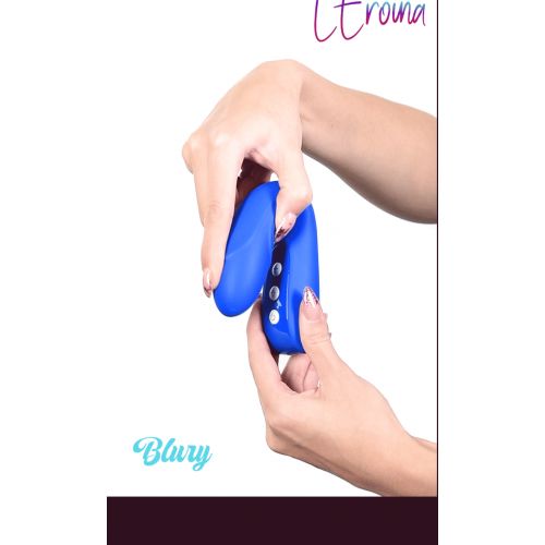 Нереалистичный вибратор LEROINA by TOYFA Blury, 10 режимов вибрации, силикон, синий, 18,5 см, Ø 3,4