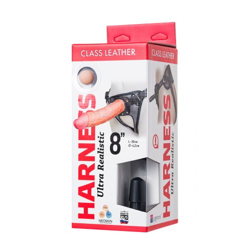 Страпон на креплении LoveToy с поясом Harness, реалистичный, neoskin, 20 см