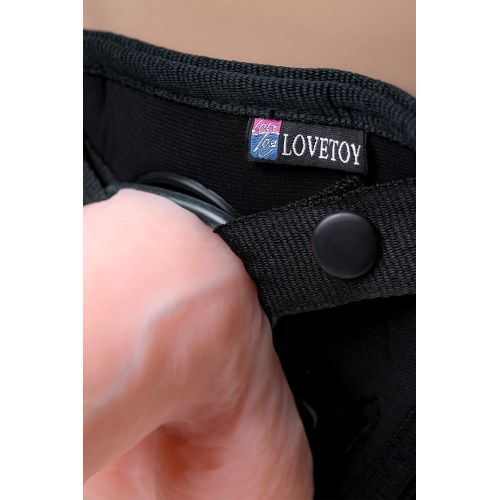 Страпон на креплении LoveToy UNI strap 7 с двумя насадками
