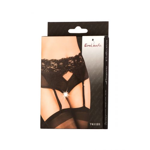 Эротические трусики-пояс Erolanta Lingerie Collection с высокой посадкой, черные (42-44)