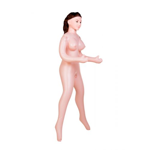 Кукла надувная Ms Melanie, реалистичная.голова, шатенка, TOYFA Dolls-X, с двумя отверстиями, вставка