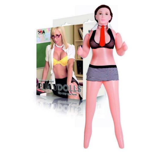 Кукла надувная Ms Melanie, реалистичная.голова, шатенка, TOYFA Dolls-X, с двумя отверстиями, вставка