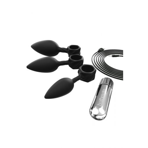 Набор анальных плагов Bathmate Anal Training Plugs VIBE, силикон, чёрный