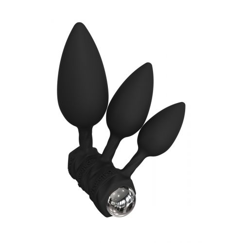 Набор анальных плагов Bathmate Anal Training Plugs VIBE, силикон, чёрный