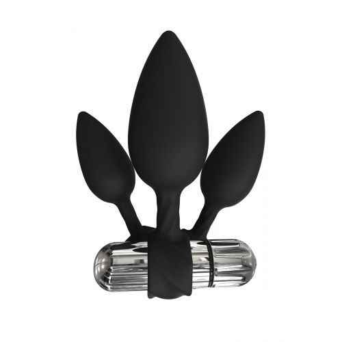 Набор анальных плагов Bathmate Anal Training Plugs VIBE, силикон, чёрный