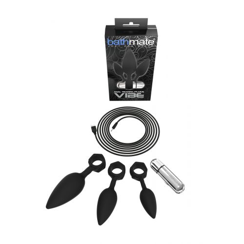 Набор анальных плагов Bathmate Anal Training Plugs VIBE, силикон, чёрный