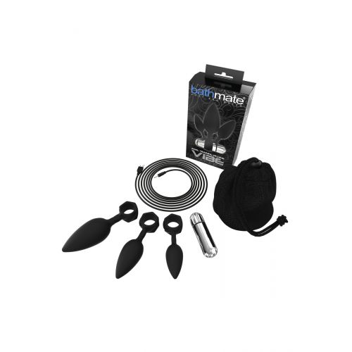 Набор анальных плагов Bathmate Anal Training Plugs VIBE, силикон, чёрный