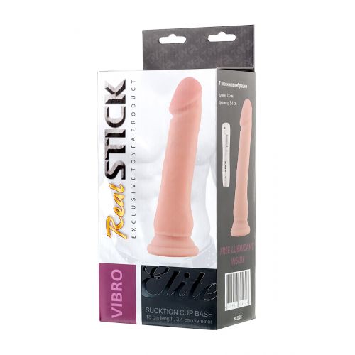 Реалистичный вибратор TOYFA RealStick Elite Vibro, телесный, 7 режимов вибрации, 21 см