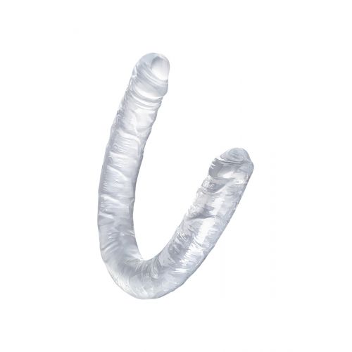 Фаллоимитатор двусторонний TOYFA Double Dildo, TPR, прозрачный, 40 см
