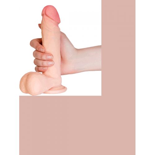 Реалистичный фаллоимитатор TOYFA RealStick Elite DILDO, TPR, телесный, 20 см
