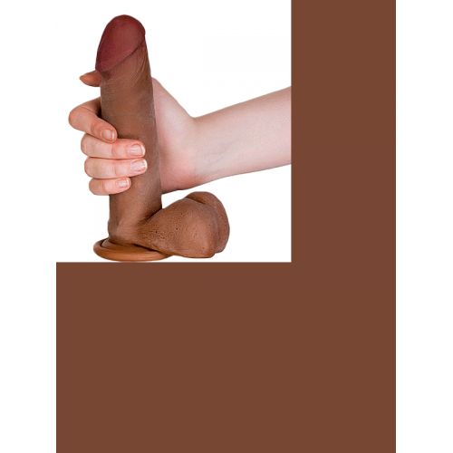 Фаллоимитатор TOYFA RealStick Elite Mulatto, реалистичный, на присоске, мулат, 16 см