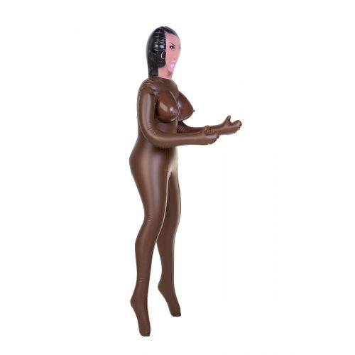 Кукла надувная, Michelle, негритянка, TOYFA Dolls-X,  с тремя отверстиями, 160 см