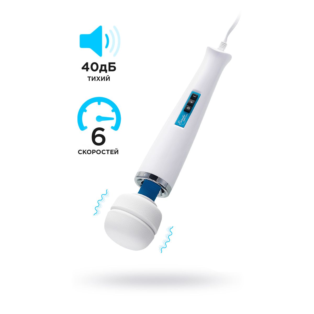 Оригинальный вибромассажёр Magic Wand Europe, силикон, белый, 32,5 см