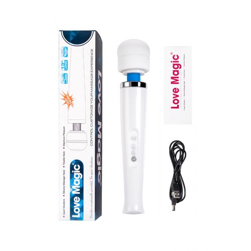 Вибромассажер Love Magic, беспроводной, силикон, белый, 32 см
