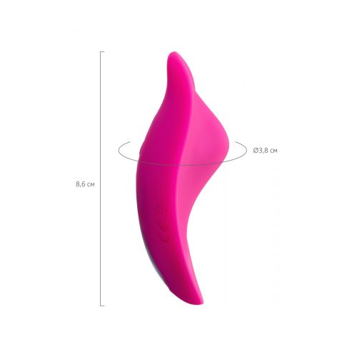 Клиторальный вибратор в трусики JOS RUMBA, силикон, розовый, 8,6 см