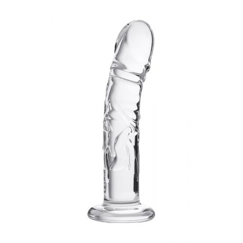 Нереалистичный фаллоимитатор Sexus Glass, стекло, прозрачный, 19,5 см
