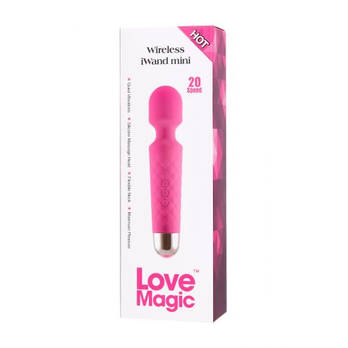Вибромассажер Love Magic, беспроводной, силикон, розовый, 20 см