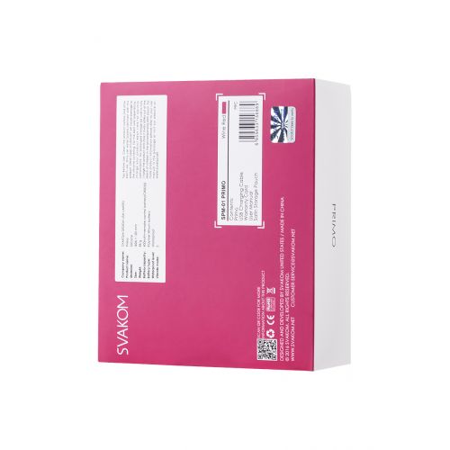 Анальная втулка Svakom Primo, с подогревом,  силикон, розовый, 12 см