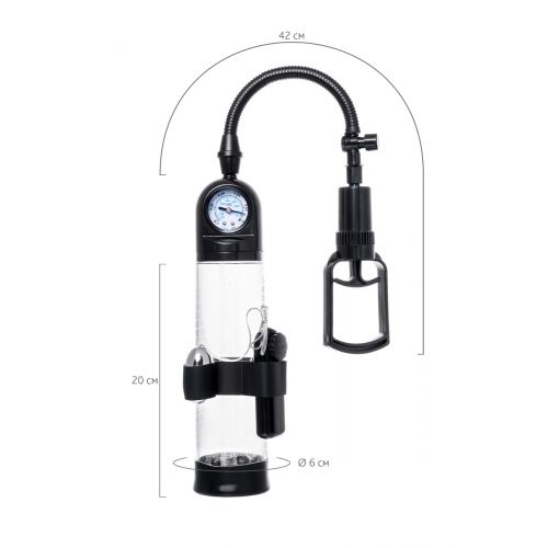 Механическая помпа Sexus Men Training Aksel, ABS-пластик, черная, 70 см Механическая помпа Sexus Men Training Aksel, ABS-пластик, черная, 70 см