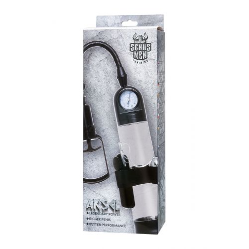 Механическая помпа Sexus Men Training Aksel, ABS-пластик, черная, 70 см Механическая помпа Sexus Men Training Aksel, ABS-пластик, черная, 70 см