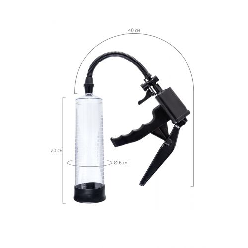 Механическая помпа для пениса Sexus Men Erection Mads, ABS-пластик, черная, 20 см Механическая помпа для пениса Sexus Men Erection Mads, ABS-пластик, черная, 20 см