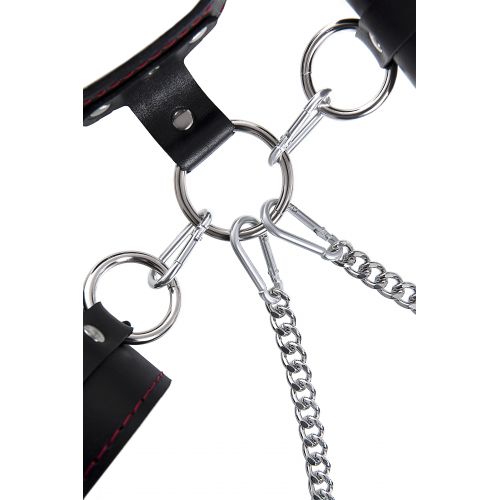 Бондажная система Pecado BDSM, для фиксации рук и поддержки ног, натуральная кожа, черная