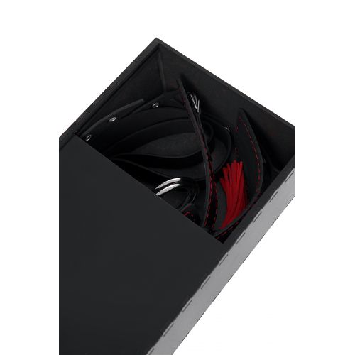 Бондажная система Pecado BDSM, для фиксации рук и поддержки ног, натуральная кожа, черная