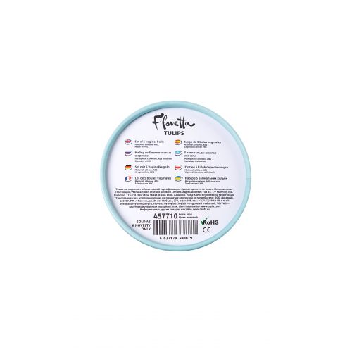 Набор вагинальных шариков Flovetta by Toyfa TULIPS, силикон, розовый, 5,3 см