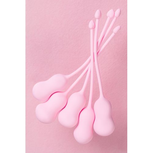Набор вагинальных шариков Flovetta by Toyfa TULIPS, силикон, розовый, 5,3 см